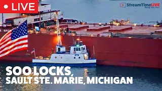 Soo Locks Sault Ste Marie Michigan USA Streamtime LIVE