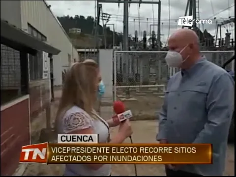 Vicepresidente electo recorre sitios afectados por inundaciones