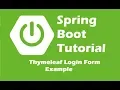 Spring Boot Thymeleaf Login Form Example Java Inspires