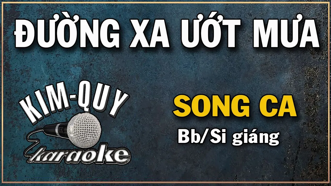 ĐƯỜNG XA ƯỚT MƯA - KARAOKE - SONG CA ( Bb/Si giáng )