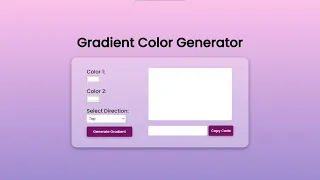 Gradient Color Generator Using HTML CSS and JavaScript with Source Code