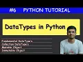 Data types in Python Python Tutorial