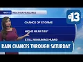 Chance of Storms Continue in Las Vegas Through Saturday