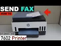 How To Send Fax With HP Smart Tank 7602 All-in-one printer