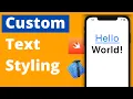 Customize Text Style in App Swift 5 Xcode 12 2020 - iOS Development