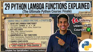 29 Python Lambda Function Explained Anonymous Functions in Python Udemy Paid Courses