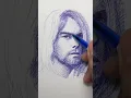 Drawing Kurt Cobain with a pen