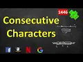 Consecutive Characters LeetCode 1446 C Java Python