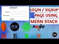 MERN Stack Tutorial - Create a Login and Signup Form Fast express react mongoDB node js