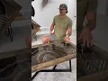 TURKEY FEATHER ART COFFEE TABLE