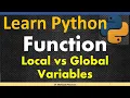 Function Local variables vs Global variables Learn Python