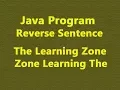 How to Write a program in Java to Reverse Sentence easily Hindi
