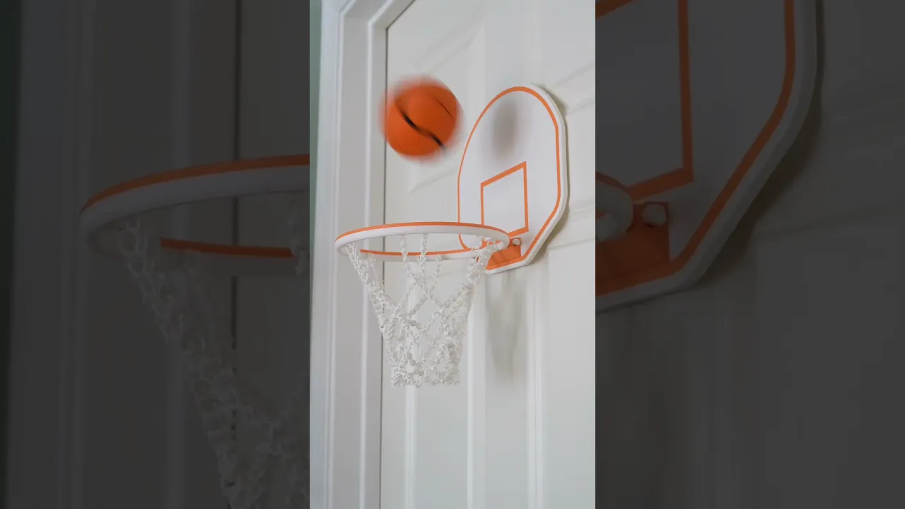 Mini Basketball with Swishing Net - 3D Printable Mini Hoop video thumbnail