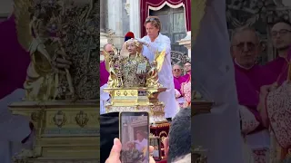 St Agatha’s skull relic during the 900th anniversary of its return from Constantinople in 1126