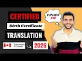 Birth Certificate Translation for Canada PR Online Certified Translation