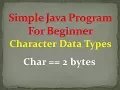 char Data types in Java Program