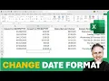 How to Change Excel Date Format - including Dates that Won t Format