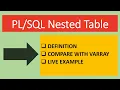 - Nested Table as Database Object