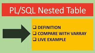 - Nested Table as Database Object
