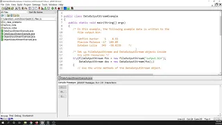 DataInputStream and DataOutputStream