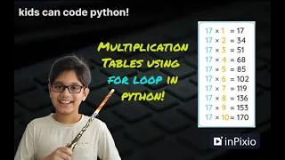 Learn Python for beginners Lesson 10 Multiplication Tables with FOR loop