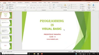 Class 8 Programming in Visual Basic - Part 1
