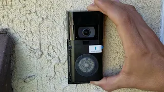 Ring Doorbell installation on a stucco Wall