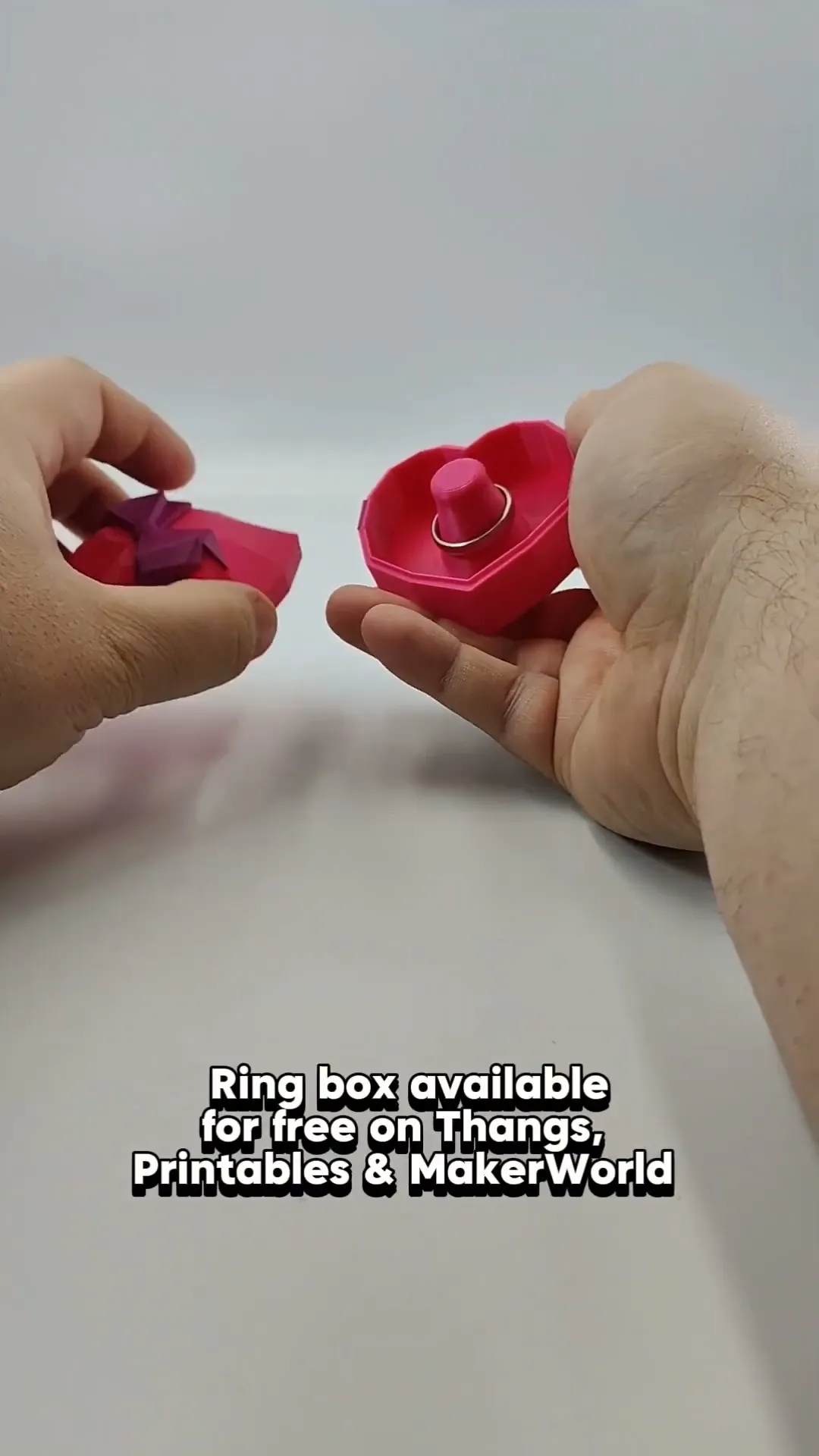 Low Poly Heart-Shaped Ring Box 💗