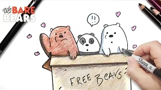 رسم الدببة رسم قطبي شهاب وبندا بالخطوات تعليم الرسم 