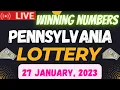 Pennsylvania Evening Lottery Draw Results - 27 Jan 2023