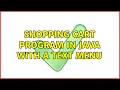 Shopping cart program in Java with a text menu
