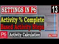 Activity Percent complete based on Activity Steps Activity Calculation settings in Primavera P6