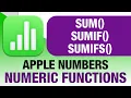 SUM SUMIF and SUMIFS explained for Apple Numbers