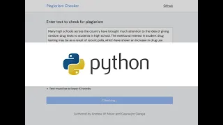 Plagiarism Checker with Python