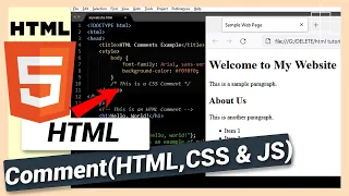 How to Add Comments in HTML CSS and JavaScript