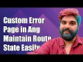 Angular 2 Displaying Custom Error Page While Maintaining Route State