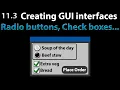 AutoIt Scripting Tutorial 11 3 The GUI - Radio buttons Check boxes to make choices