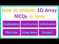 How to Solve MCQ on 1D array in Java