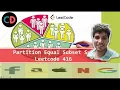 Partition Equal Subset Sum Leetcode 416 Live coding session Dynamic Programming Knapsack