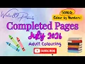 July 2026 Completed Pages WIPs Colour by Number Beating the Colouring Slump
