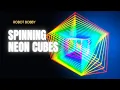 Three js Project Spinning Neon Cubes