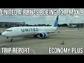 TRIP REPORT United Airlines Boeing 737 MAX 9 ECONOMY PLUS Cleveland CLE - Newark EWR