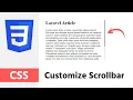 How to customize CSS scrollbar - CSS Tricks