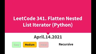 LeetCode 341 Flatten Nested List Iterator Python
