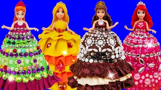 Disney Princesses - Making Sparkle Clay Dresses for Mini Dolls
