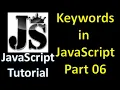Keywords in JavaScript JavaScript Tutorial in Hindi part 06