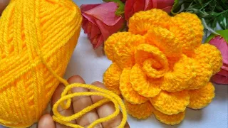 crochet tutorial como hacer rosa tejida a crochet muy f cil flor a crochet