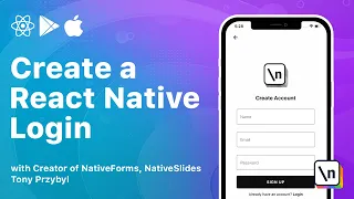 Build a React Native App with Login from Tony Przybyl Engineer and Creator NativeForms more