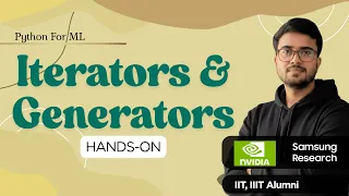 1 9 6 Coding Iterator Generator in Python Hindi