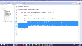 46 Nested Loops in Java Pashto